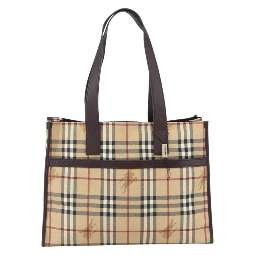 BURBERRY Nova Check Tote Bag PVC Beige Auth 160285 - Picture 13 of 16